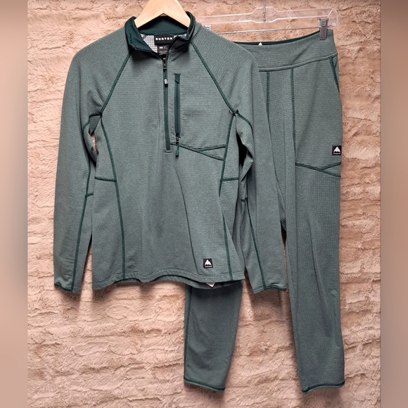 ❄️Burton Stockrun Grid Fleece Set Size XS❄️ - Picture 1 of 7